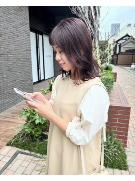 ネン(nen) ミディアム×ピンクブラウン