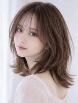 ムーン 仙台一番町店(OON)&nbsp;くびれレイヤー/ミルクティーベージュ/ミディアムレイヤー/仙台