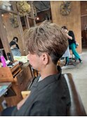 【山本智文】メンズブロンドフェザーショート