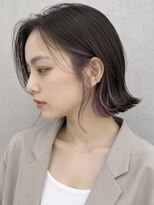 エストアール フクオカ 福岡博多店(est-r. Fukuoka) イヤリングカラー/ラベンダーカラー/ボブ