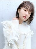 【LA PENSEE】切りっぱなしボブ インナーカラー ホイルカラー
