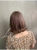 #レイヤーボブ #ピンクベージュ