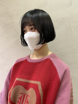 インビテーション 名古屋(invitation) 黒髪コンパクトボブ