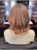 ハイトーンカラー☆ツヤ＿大人かわいい外ハネロブ　20代30代
