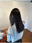 暗髪×美髪矯正ストレート