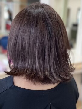 ヘアークリアー 春日部 大人可愛い切りっぱなし外ハネボブ/うる艶カラー/30代40代50代