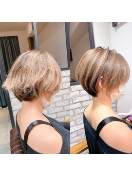 アンド ストーリーズ(&STORIES) 大人クビレ/絶壁解消/20代/30代/40代/白髪ぼかし/ボブ【荒牧】