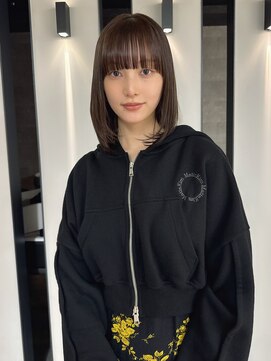 ハオ(hao) hao渋谷】エアリーボブ×ブルーブラック