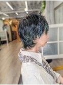 メンズライクウルフカット　３０代４０代５０代６０代　白髪染め