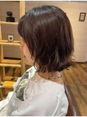 《藤野お客様スタイル》クセ毛ニュアンスボブ