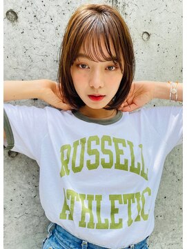 エイミー(Aimee) Aimee 町田　オリーブベージュ×ボブ