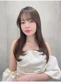 イメチェン外ハネボブ美髪ワイドバング顔周りレイヤーカット