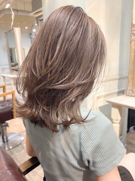 ラファンジュ ヘアー(Rohange hair) 【Rohange】レイヤーカット/似合わせ/ミルクティーベージュ