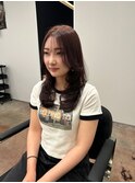 レイヤーカット☆ワインレッド☆チェリーレッド