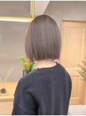 黒髪/ボブルフ/ネビージュ/小顔/ワンレン/栄/髪質改善/前髪