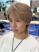 渋谷メンズカラーミルクティーベージュブラウンブリーチカラー◆