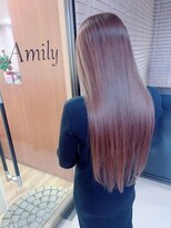 アミリー 成田東町店(Amily)&nbsp;髪質改善 ロングストレート艶ブラウン ナチュラルトリートメント