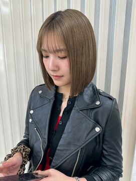 ユイマァル 岡山店(YUIMARL) クールショート20代30代40代前下がりボブミルクティーベージュ