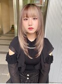 《袴田》ベージュとブラウンのデザインカラー/ハイレイヤー