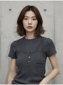 レイヤーボブヘアカラーバレイヤージュ50代くるみちゃんヘア