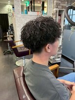 ヘアーメイク ロージー 北18条店(HAIR MAKE ROSY) 波巻きツイストスパイラルパーマツーブロック刈り上げ