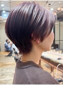 横浜西口イルミナカラーハンサムショートウルフベージュアッシュ