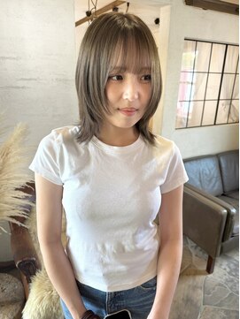 ジリー(gilly) 【gilly】olive beige × hush cut
