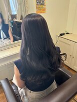エクファ ヘア シェリル 草津 南草津店(ex-fa hair cherir)&nbsp;ミルクティーブロンド/ダークブルー/デジタルパーマ/南草津