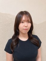 プリモ リコ(Primo.rico)&nbsp;アッシュブラウン  セミロング  顔周り  ブリーチなしカラー