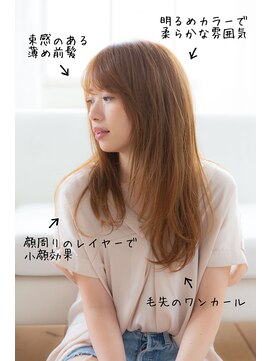 アドラーブル 長岡リップス旭岡店(adorable) ヘルシーストレート★ツヤ感×オレンジベージュ