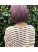 ピンクカラー、ラベンダーカラー、ミニボブ【木原】