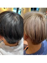 ヘアーソート(hair sort)&nbsp;ワンブリーチで作るホワイトカラー