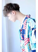 MEN'SHAIRマッシュパーマアッシュブラック