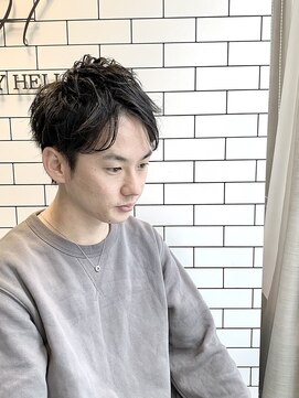 オールデイハローズ 京都駅前店(ALL DAY HELLO`S) 束感ナチュラルショート【京都駅】30代ニュアンスモテパーマ