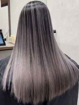 ミュウアンド(Mew＆) 【ロングバレイヤージュ×ピンクグレージュ】