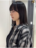 【Cuem 小原】縮毛矯正　ワイドバング　ストレート　ロブ