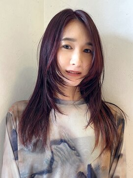 ボコカ(bococa) 暖色/ロングレイヤー/ボルドーカラー