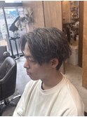 【山本智文】メンズハイライトメンズパーマセンターパート