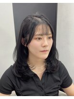ピリオド 赤坂(Period.) ミディアムヘアー　暗めグレージュカラー　髪質改善　赤坂見附