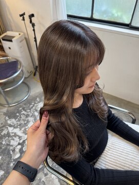 チャプター 問屋町(chapter) 透明感ケアカラーブラウンベージュカラー顔まわりレイヤー韓国