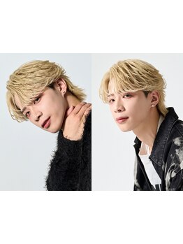 men'sにも人気のハイライト×メンズパーマ。動きが映えるmen's style好評[原宿/眉毛/メンズカット/学割U24]