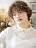 カバーヘア ブリス 北浦和(COVER HAIR bliss)&nbsp;ラフウェーブ小顔韓国風シャギーボブパーマc7北浦和20代30代40代