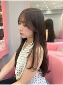 オリーブブラウン/レイヤーカット/透明感カラー/韓国ヘア