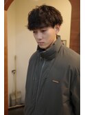 メンズ波巻きスパイラルパーマツイストピンパーマ眉毛カット岡山