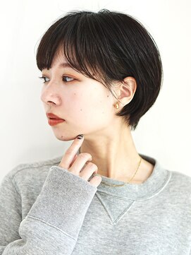 インセプション 銀座(INCEPTION) 切りっぱなしショート・ボブ/絶壁解消/前髪なし/40代/30代/丸顔