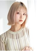 【La fith】ケアブリーチ×外ハネボブ×ハイトーン