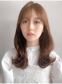 ハッシュカットくびれヘアこなれヘア外ハネボブグレージュ