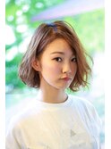 zerohairHANAREイチヤ　「ふわくしゅパーマのカジュアルボブ」
