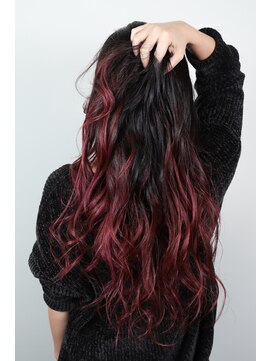 クリップ ジョイント ゴッド(CLIP JOINT GOD) ロンググラデーションレッドカラー