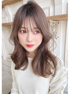 アリスバイアフロート 自由が丘(ALICe by AFLOAT) シースルーオルチャンヘア（ピンクベージュボブルフ）